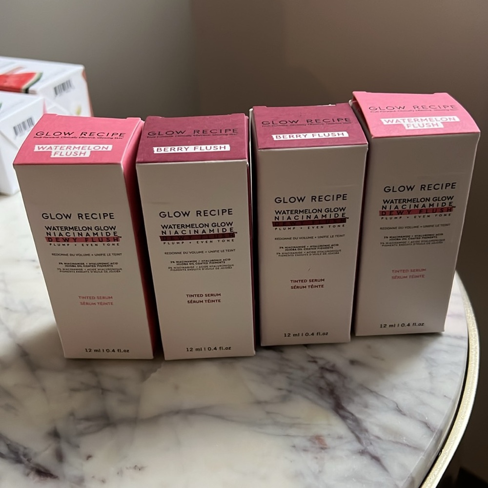 Glow Recipe Tinted Serum – Watermelon Flush (2) & Berry Flush (2) – New - Picture 3 of 4